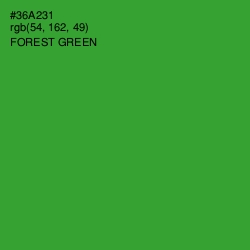 #36A231 - Forest Green Color Image